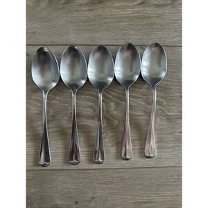 5 PCs Supreme by Towle Ashley Stainless Steel Flatware Oval Place Spoons Korea